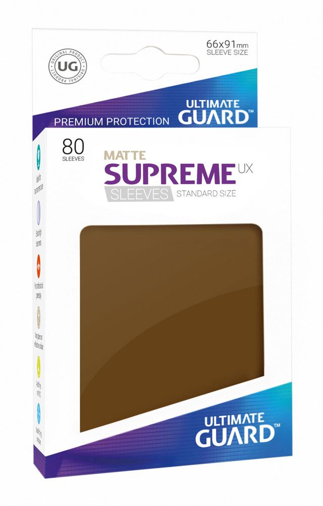 80 Ultimate Guard Supreme UX Matte Sleeves (Brown)