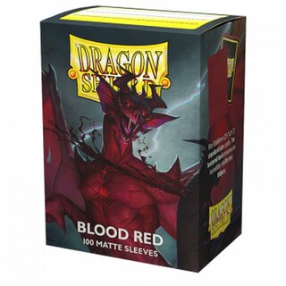 100 Dragon Shield Sleeves - Matte Blood Red