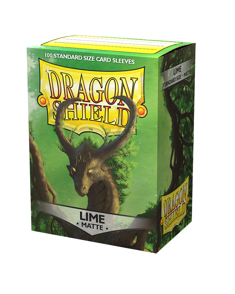 100 Dragon Shield Sleeves - Matte Lime