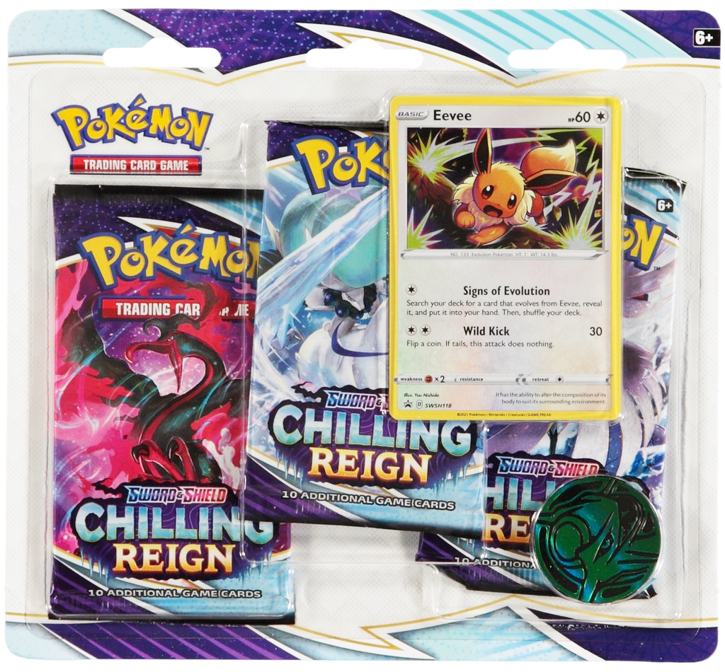 Pokemon Chilling Reign 3 Pack Blister Eevee
