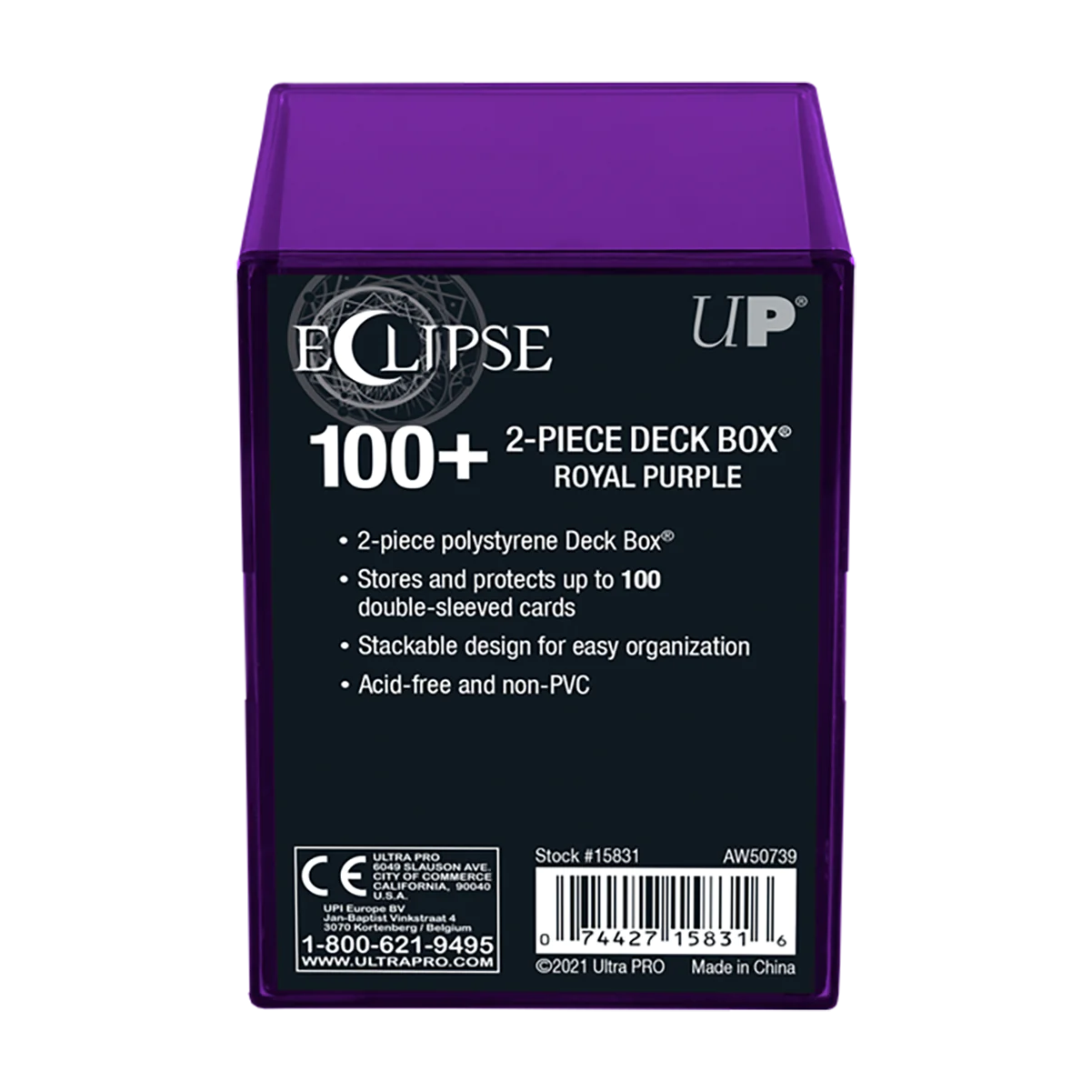 Ultra-Pro Eclipse 2-Piece 100+ Deck Box (Royal Purple)
