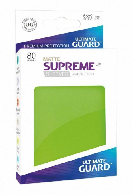 80 Ultimate Guard Supreme UX Matte Sleeves (Light Green)
