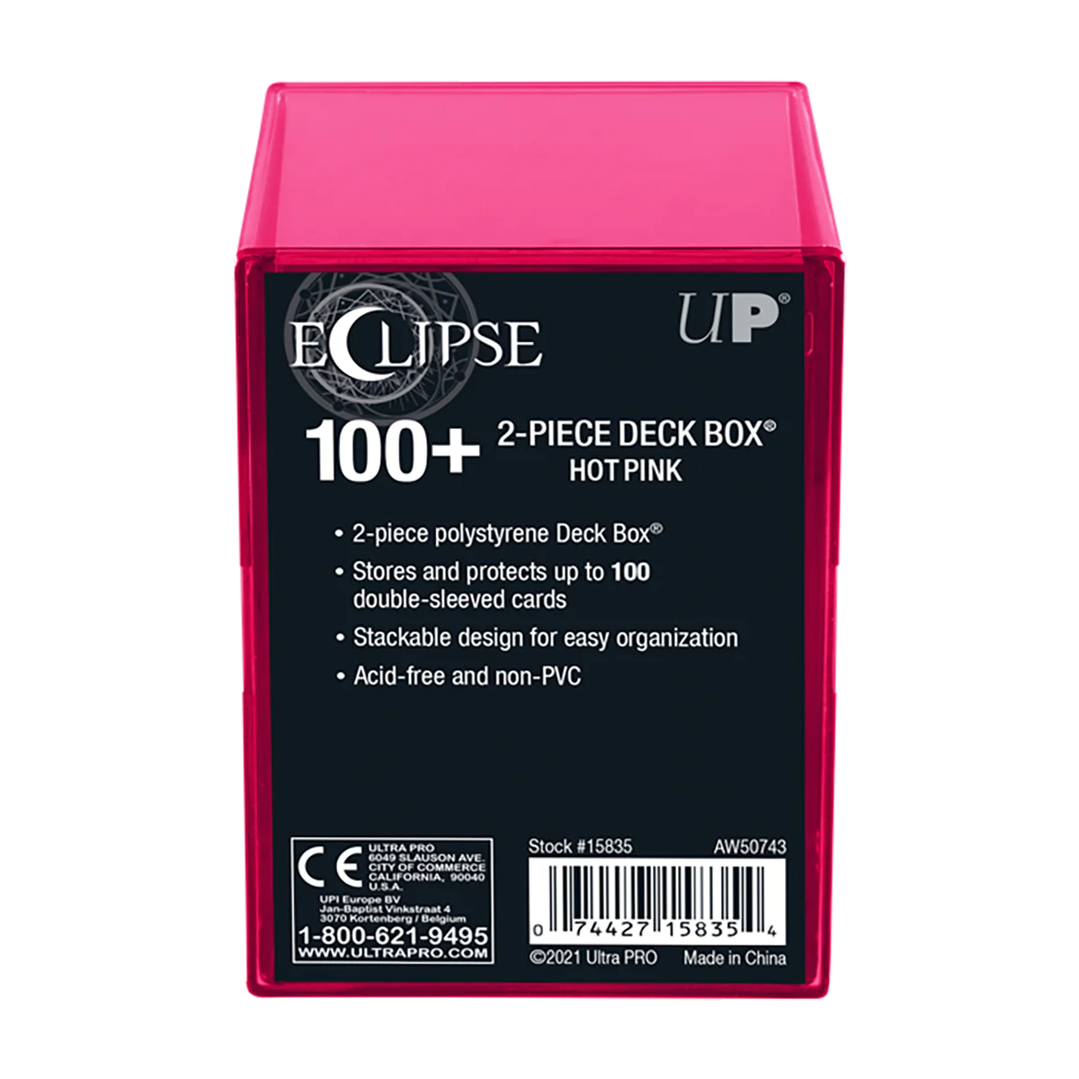 Ultra-Pro Eclipse 2-Piece 100+ Deck Box (Hot Pink)